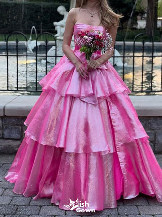 Gorgeous Strapless A-line Long Prom Dress Ideas, Evening Party Dresses,WGP1709