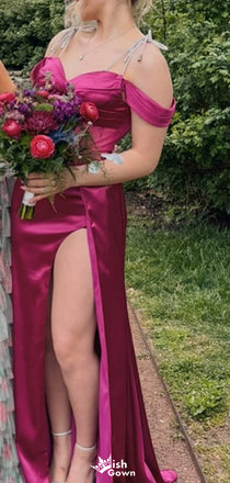 Elegant Off-shoulder Mermaid Long Prom Dress Ideas, Evening Party Dresses,WGP1715