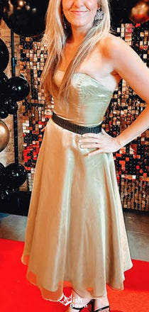 Elegant Strapless A-line Short Mini Homecoming Dress,EPT551