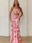 Elegant Pink Halter Strap Mermiad Long Prom Dress Ideas, Evening Party Dresses,WGP1648