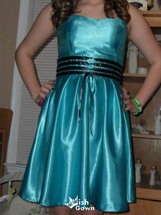 Elegant Strapless A-line Short Mini Homecoming Dress,EPT591