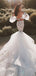 Elegant White Spaghetti Strap Lace Mermaid Long Wedding Dresses With Sweep Trailing,WDH180