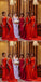 Sexy Red Mermaid One Shoulder Cheap Long Bridesmaid Dresses Online, WGM130