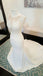 Charming Elegant See Through Back White Mermaid Lace Long Bridal Wedding Dress, WG634 - Wish Gown